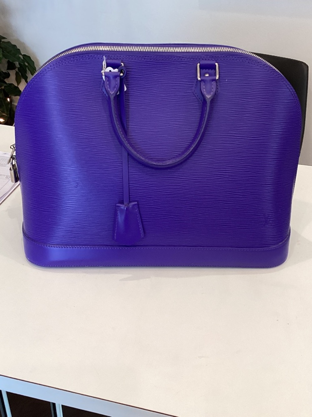 Authentic Louis Vuitton Deep Purple Epi Leather Satchel